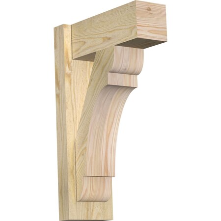 Ekena Millwork Olympic Block Rough Sawn Outlooker, Douglas Fir, 6"W x 14"D x 22"H OUT06X14X22OLY05RDF